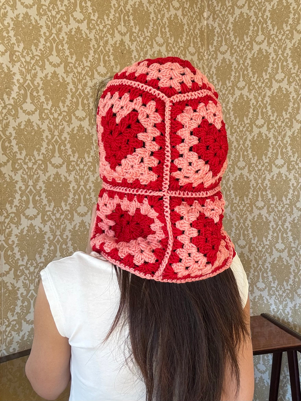 Love granny square balaclava