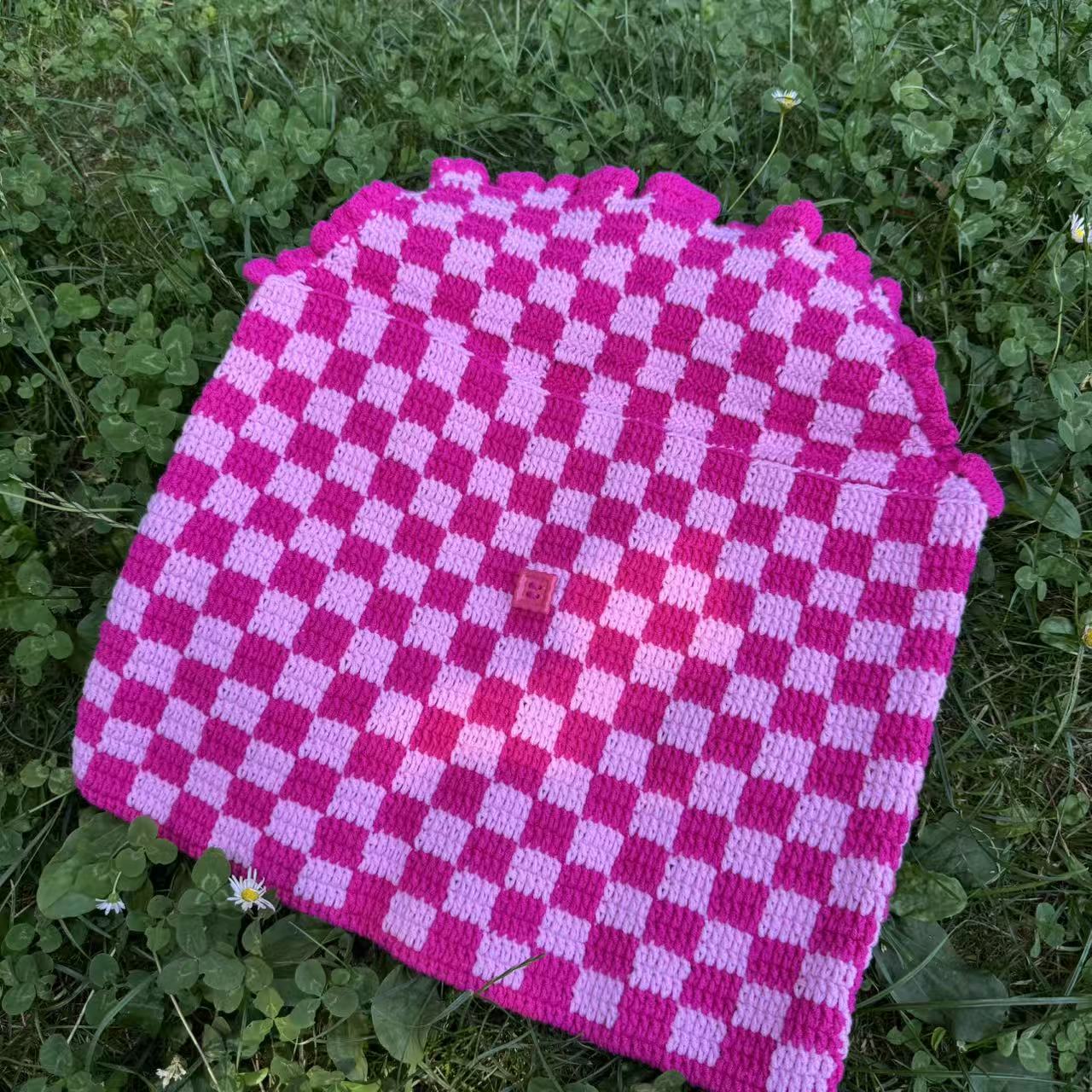 Handmade laptop cover | checkerboard inspired