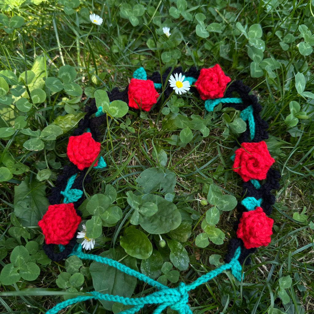 Rose flower headband