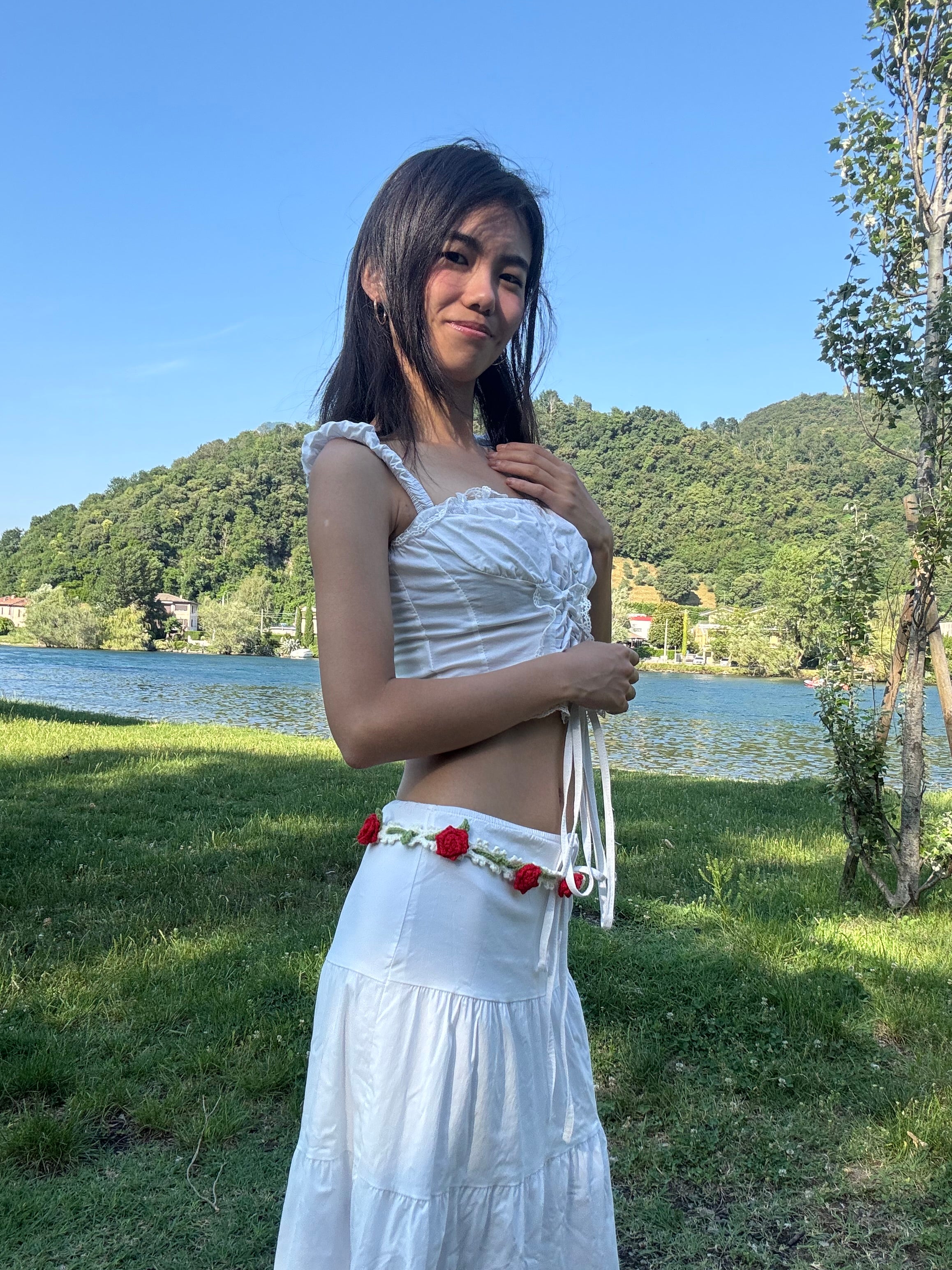 Rose flower headband