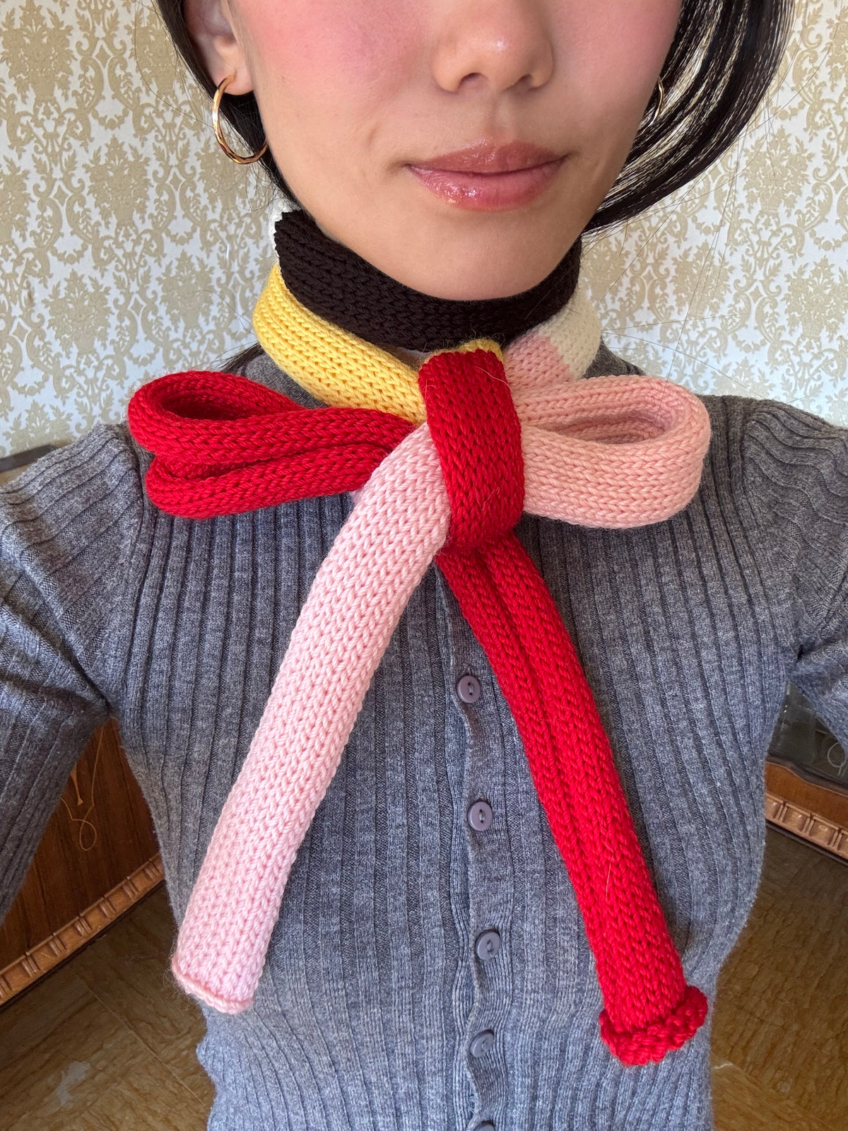 100% wool tiny scarf