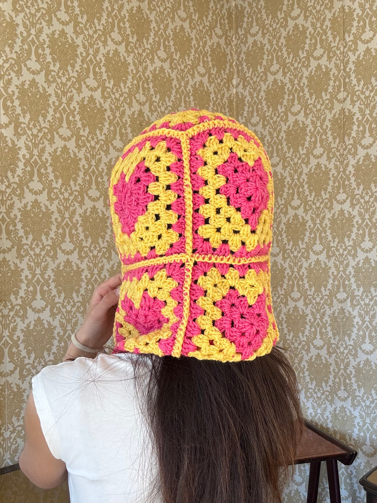 Love granny square balaclava