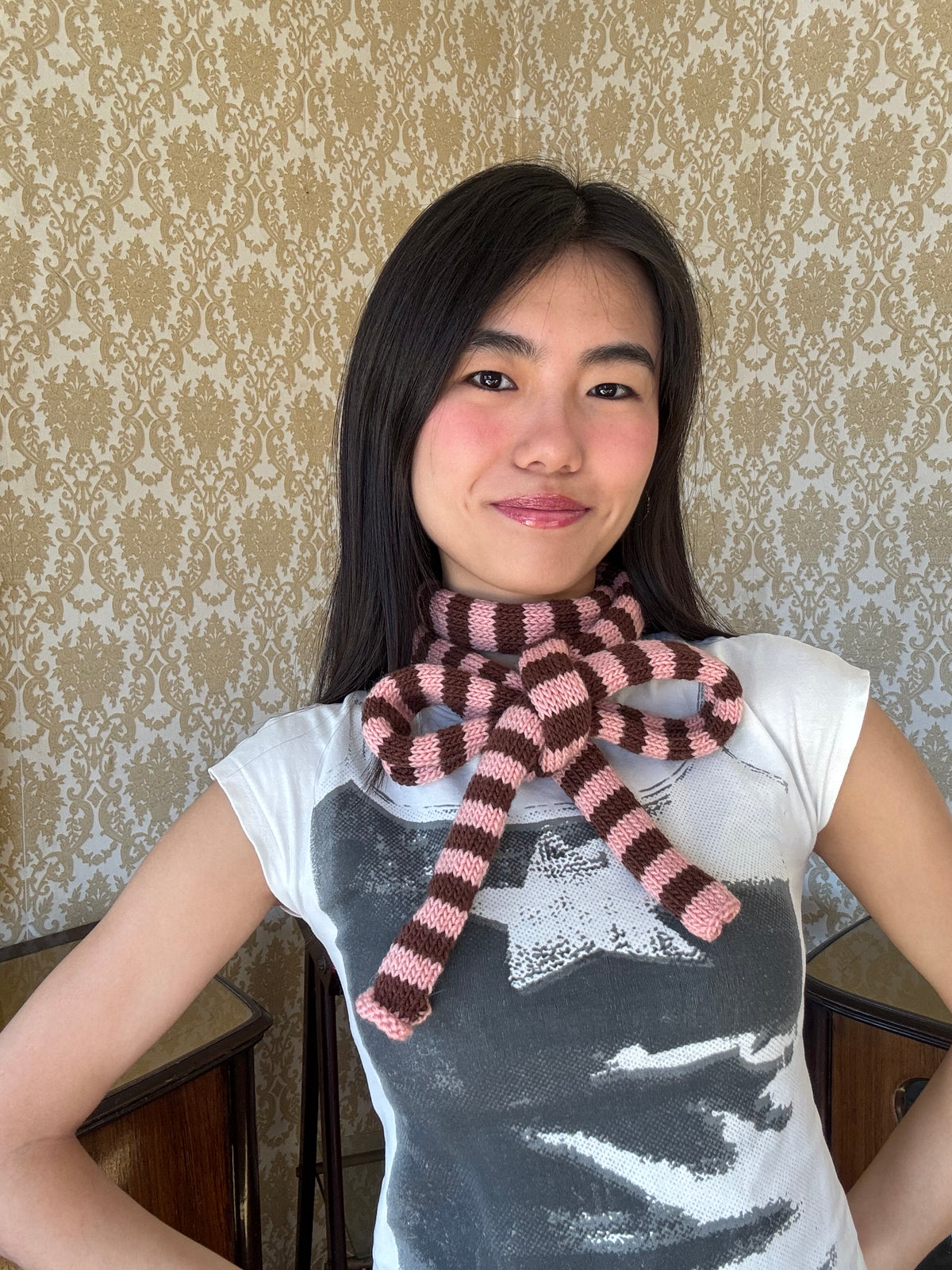 100% merino wool tiny scarf