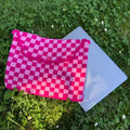Handmade laptop cover | checkerboard inspired