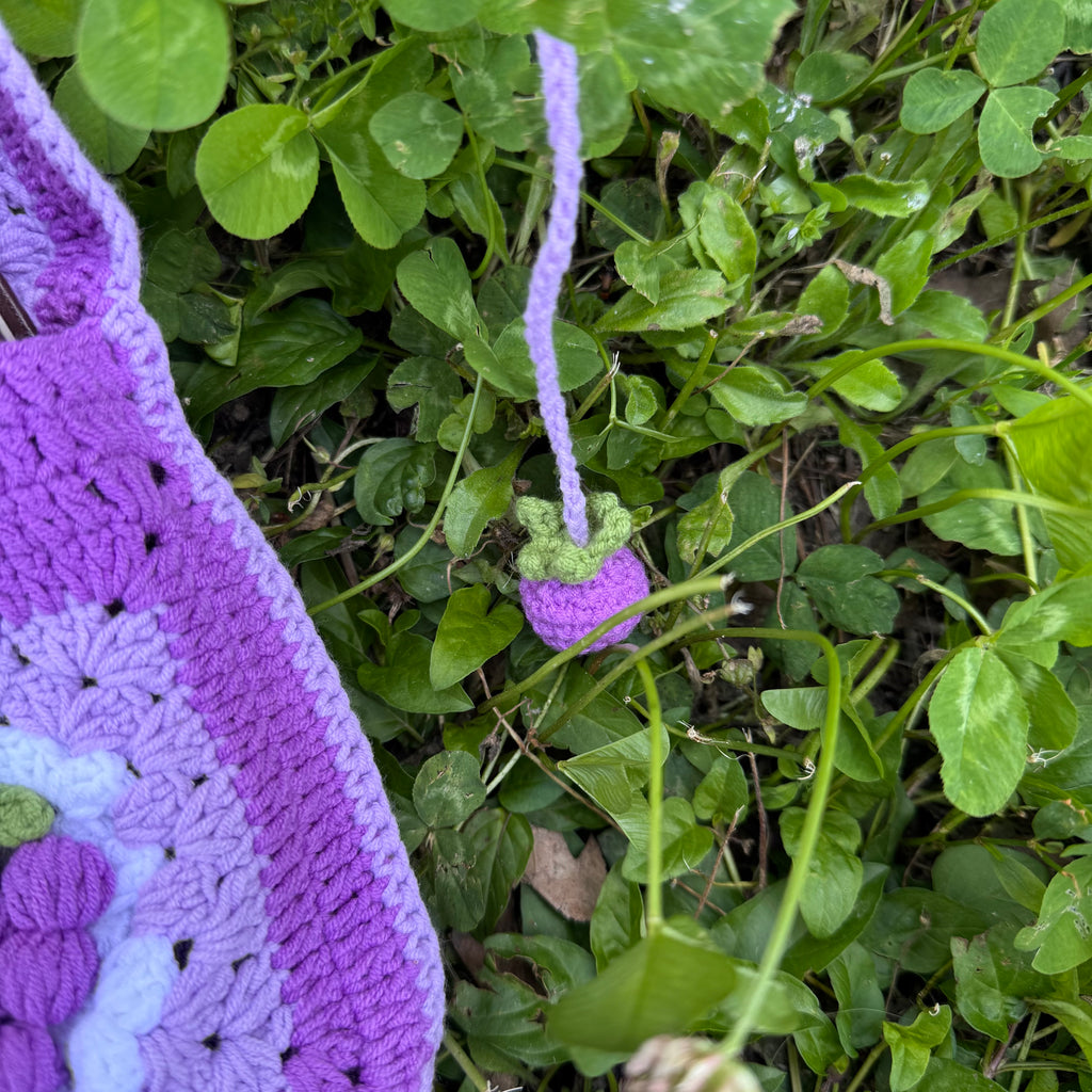 Crochet book pouch| Grape pattern