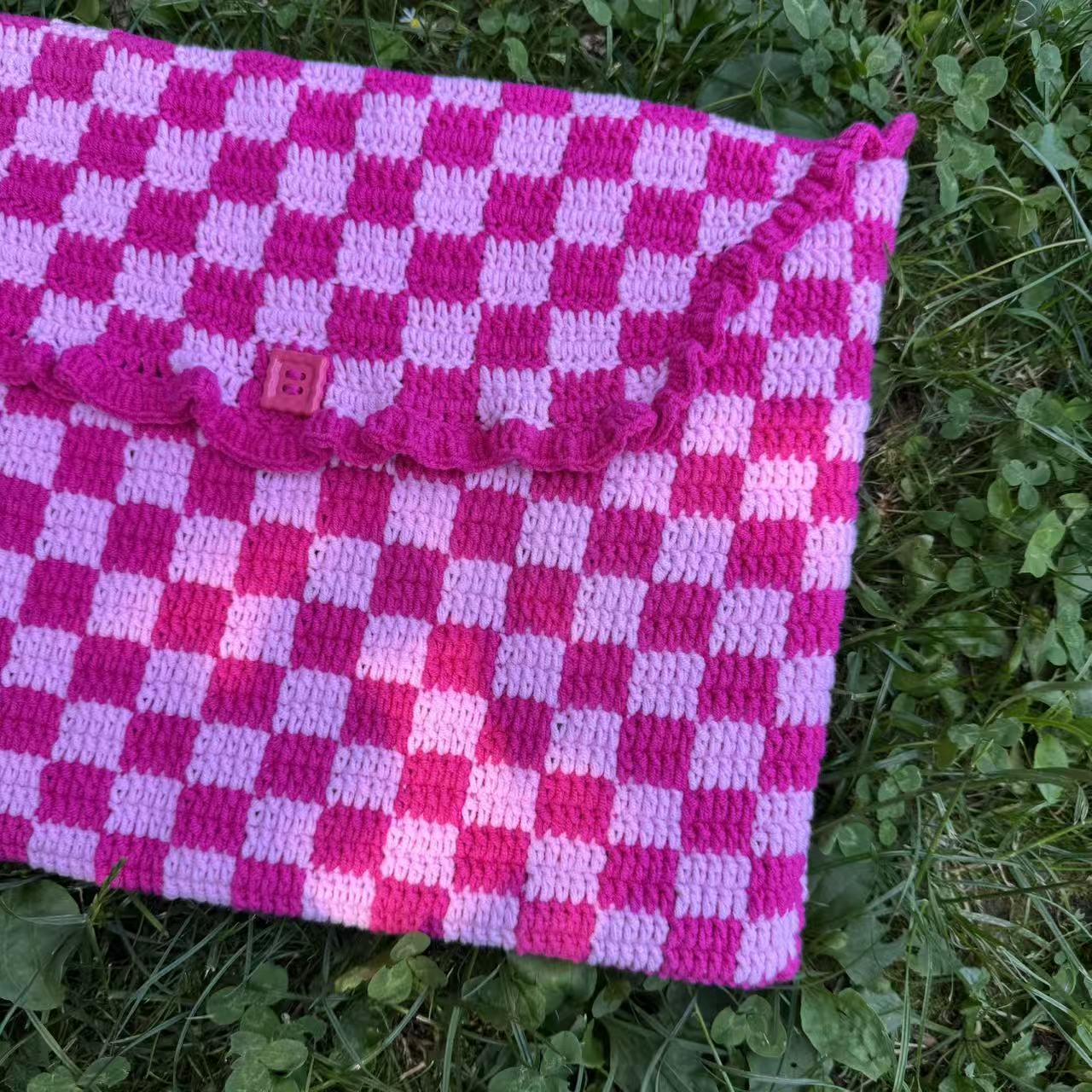 Handmade laptop cover | checkerboard inspired