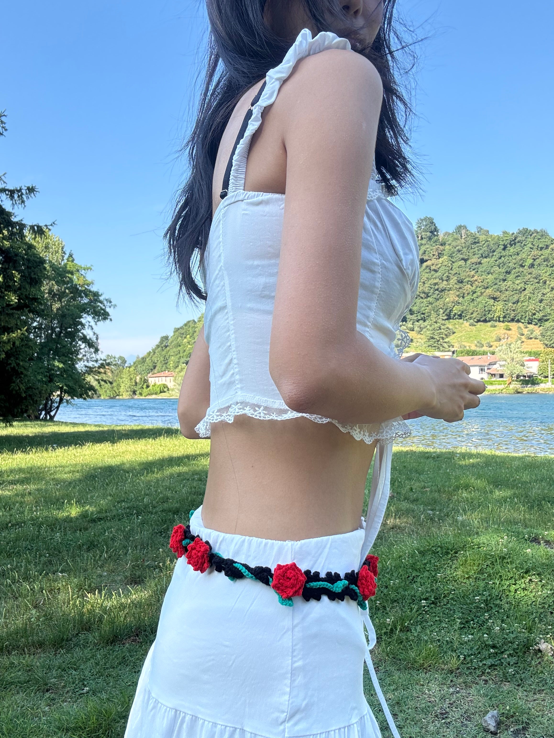 Rose flower headband