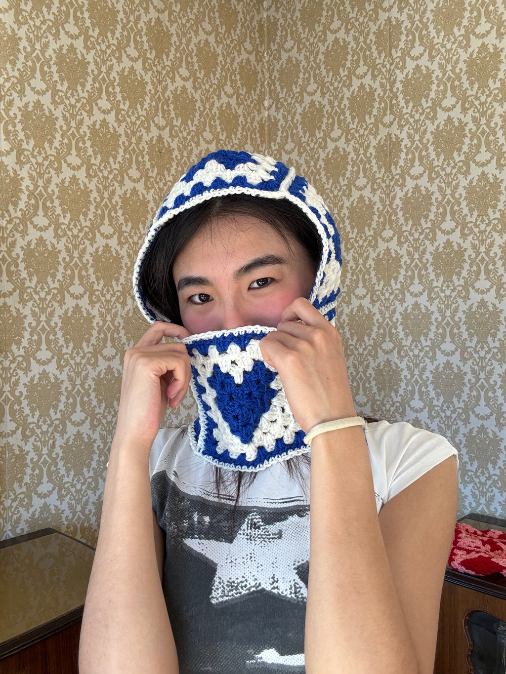 Love granny square balaclava