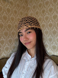 Crochet mesh hat with mini stars