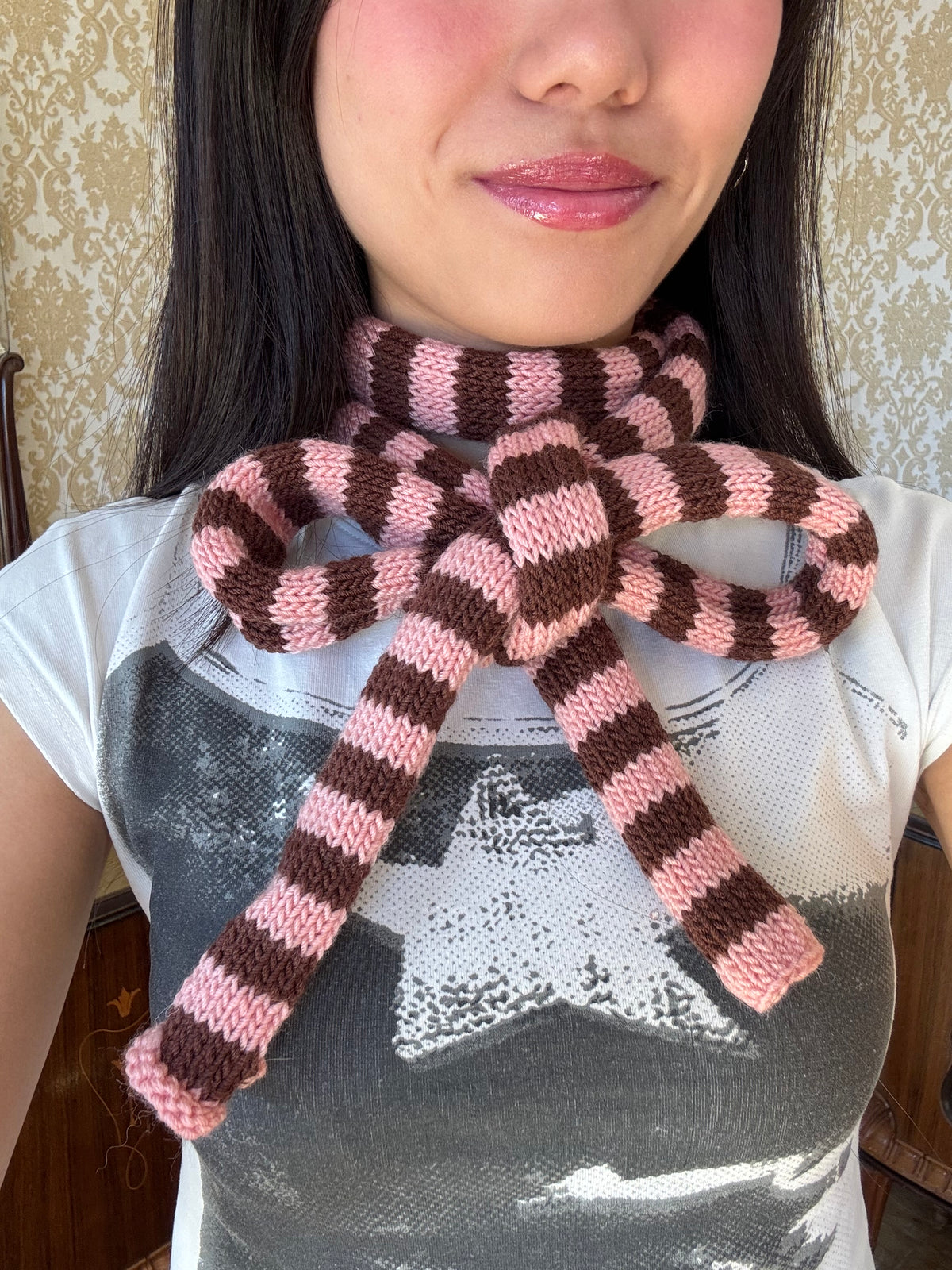 100% merino wool tiny scarf