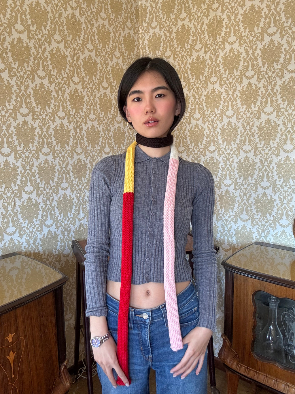 100% wool tiny scarf