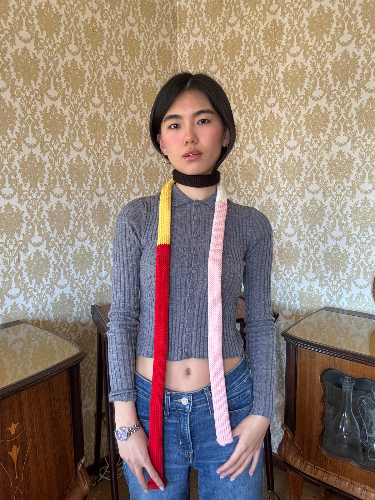 100% wool tiny scarf