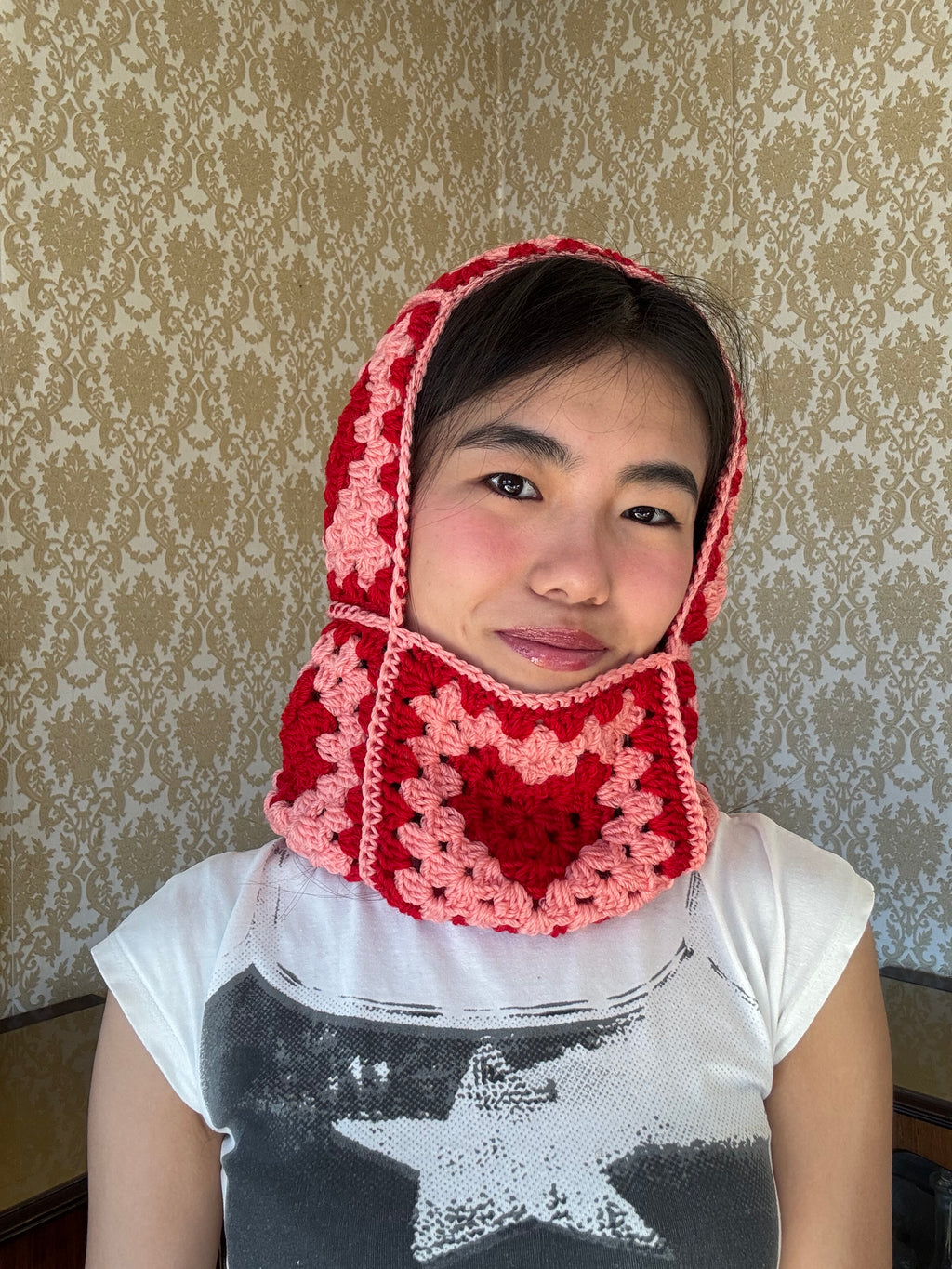 Love granny square balaclava