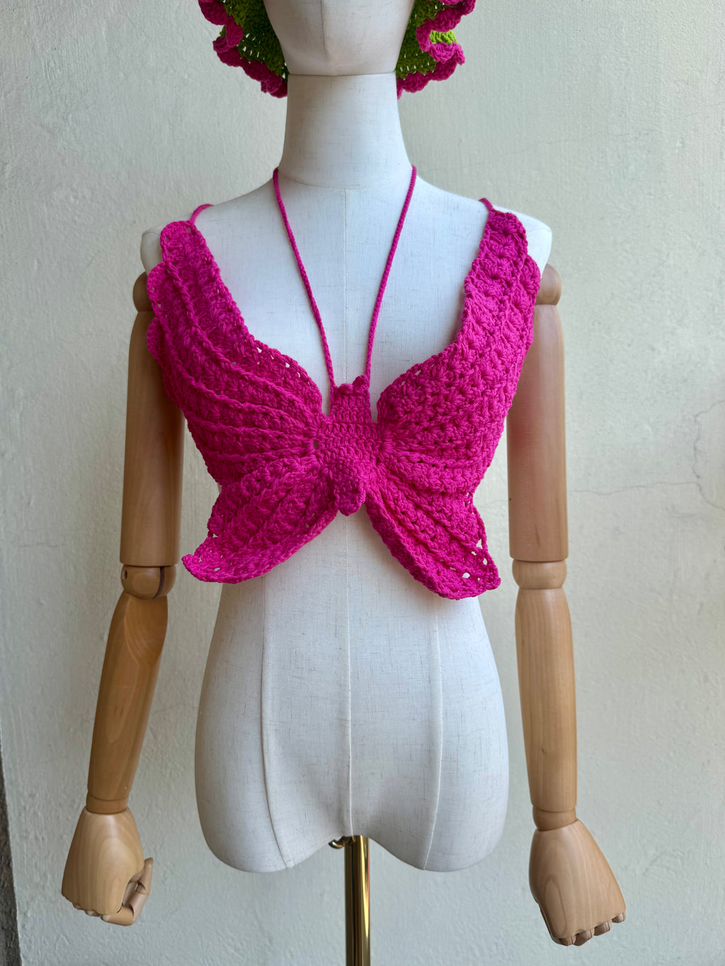 Crochet butterfly top