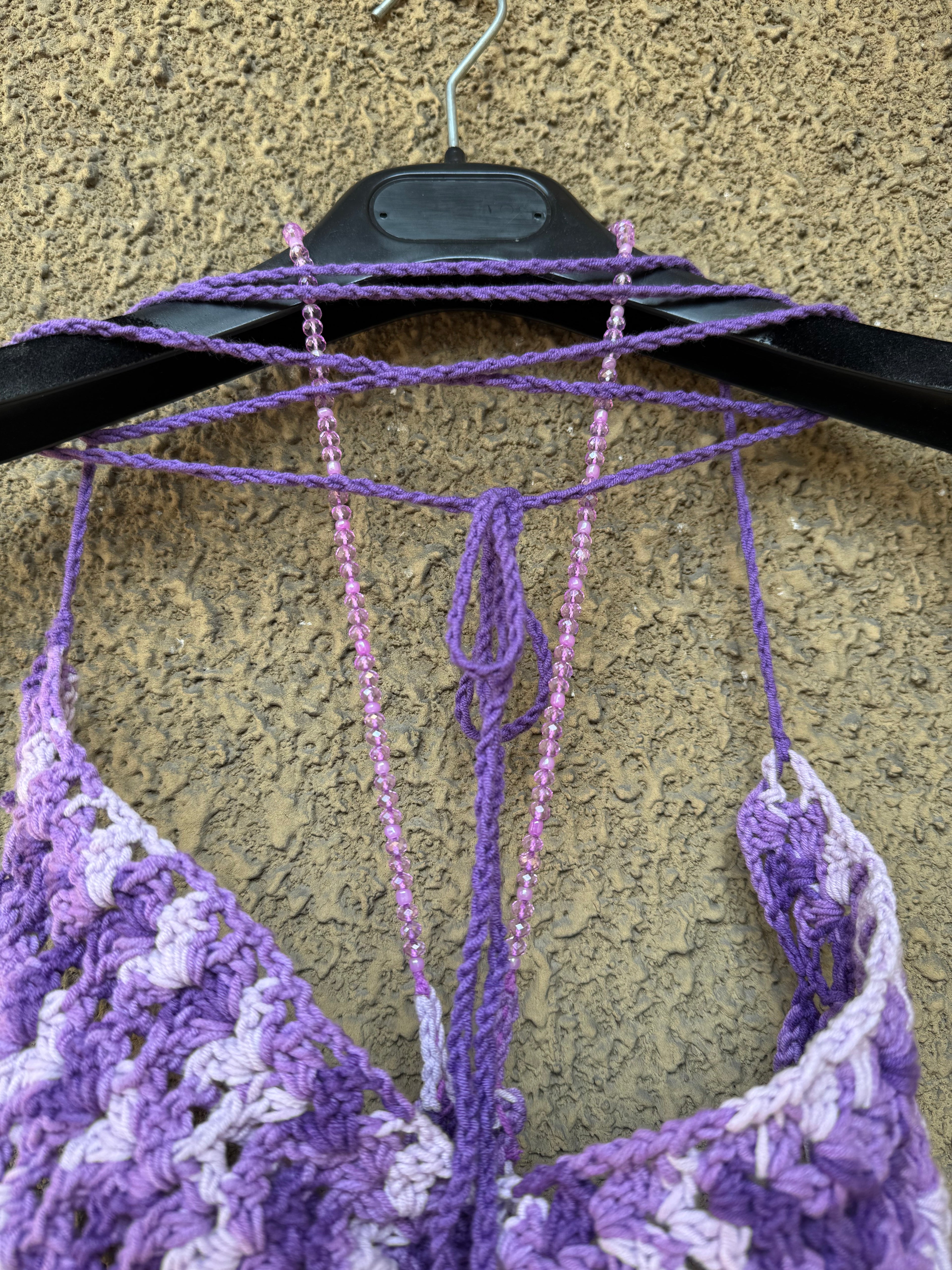Crochet butterfly top with sleeveless
