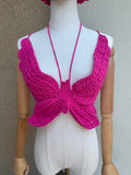 Crochet butterfly top