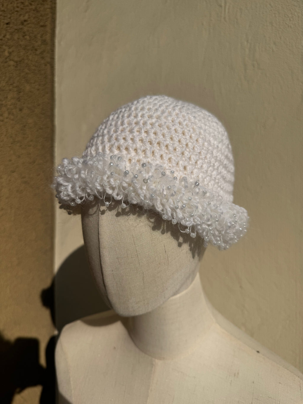 Wool beanie with beads