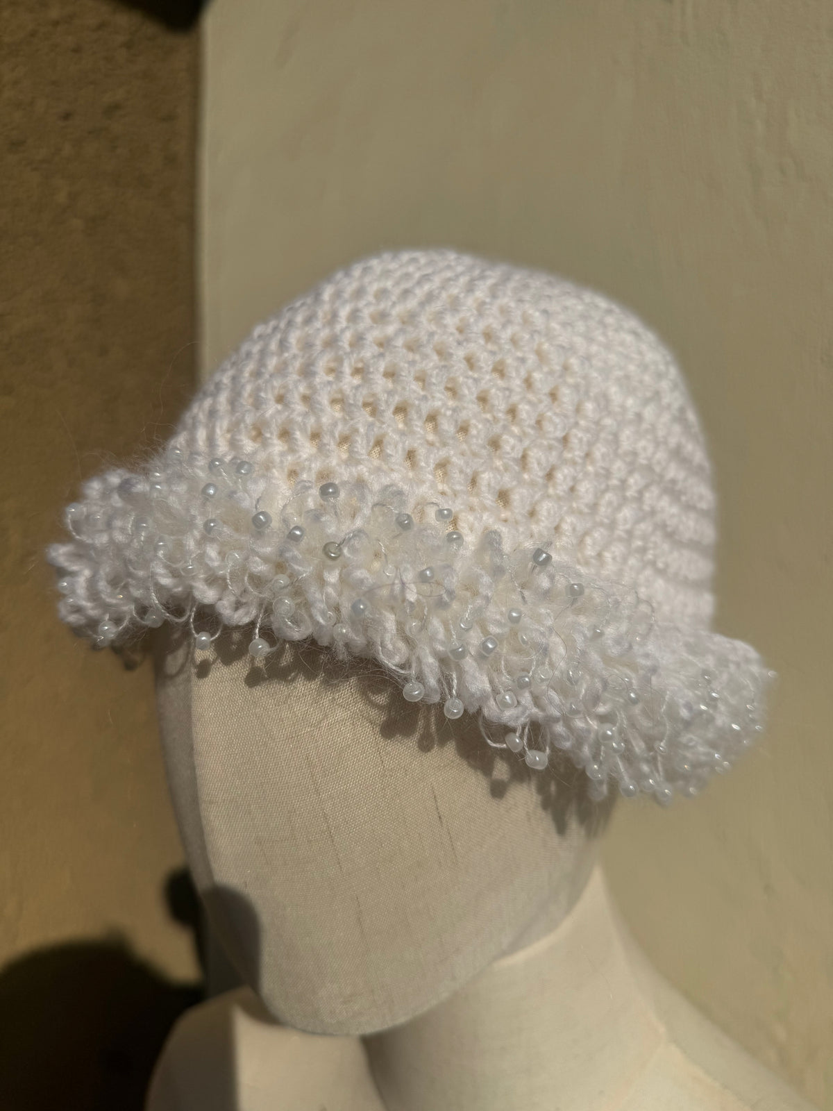 Wool beanie with beads