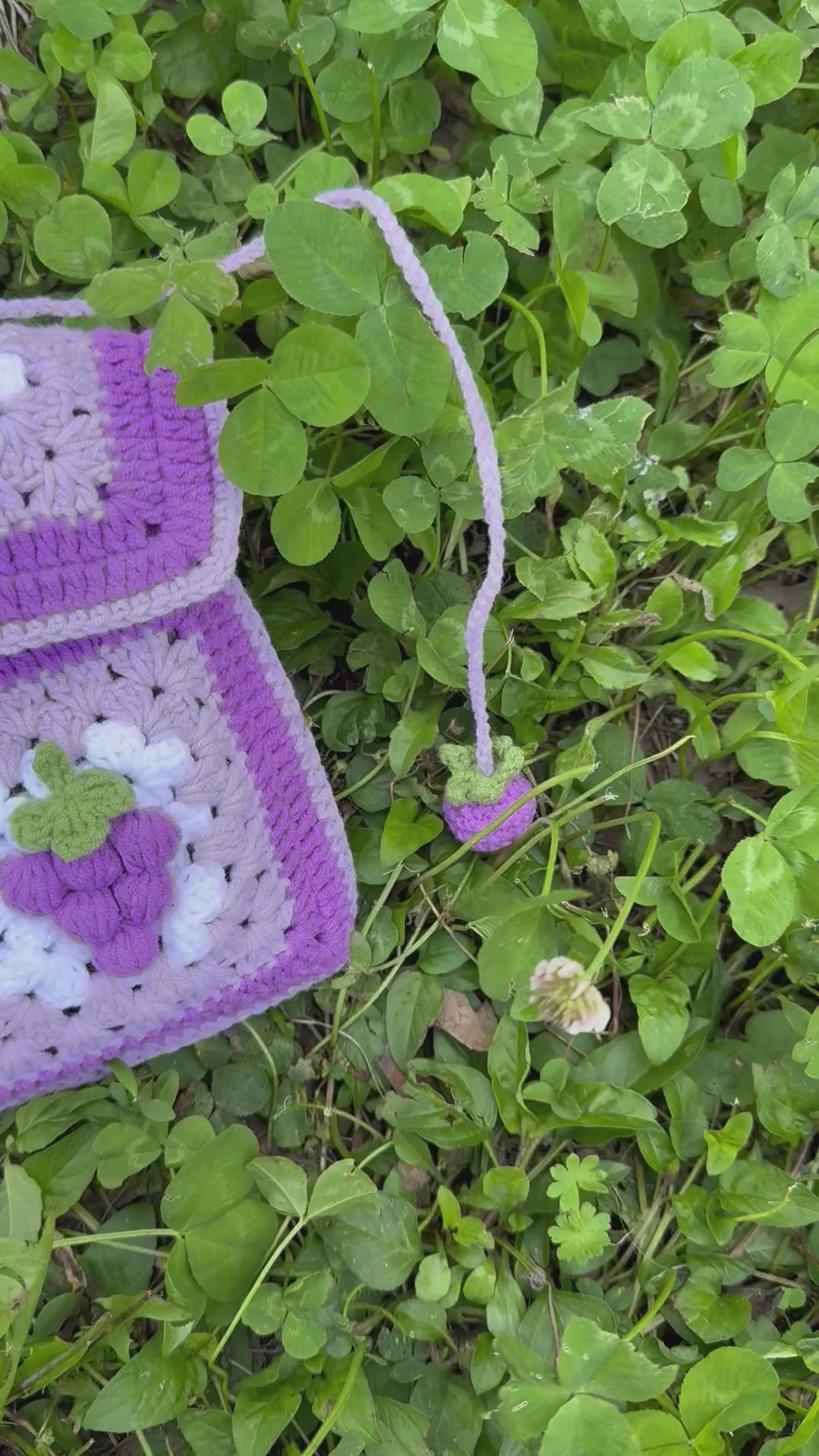 Crochet book pouch| Grape pattern